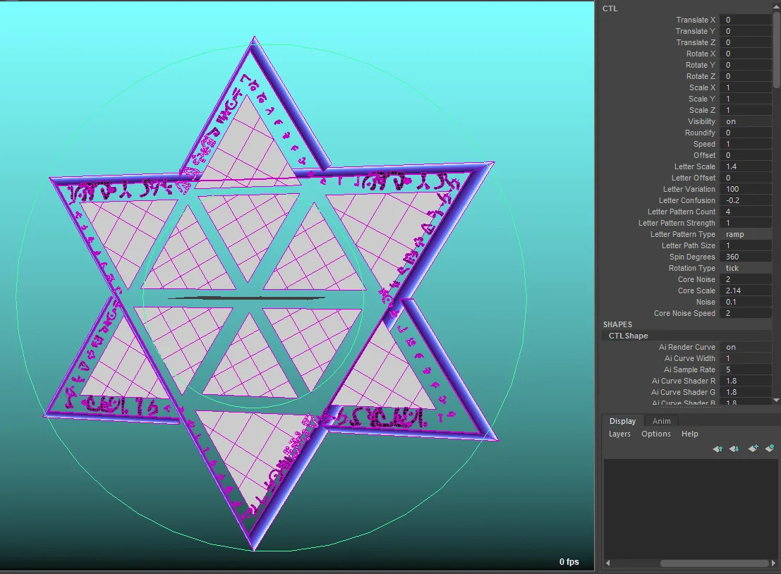 Magic Hexagram FX Asset for Maya