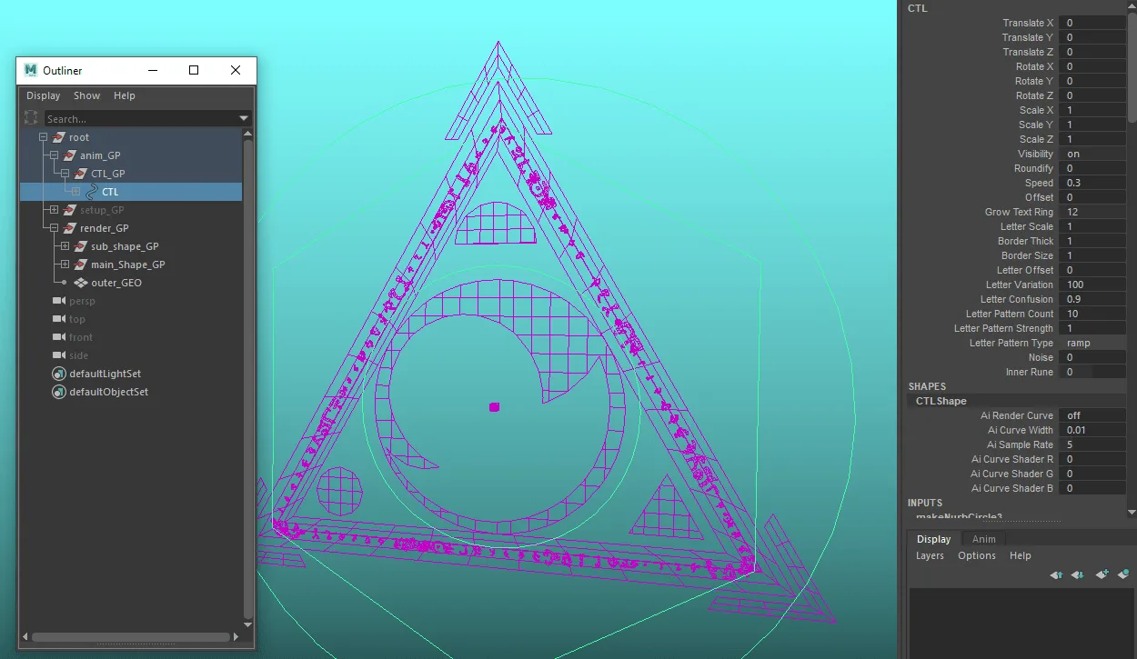 Magic Triangle FX Asset for Maya