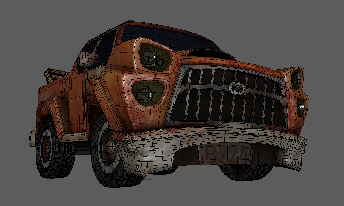 Rusty Truck rig for Maya