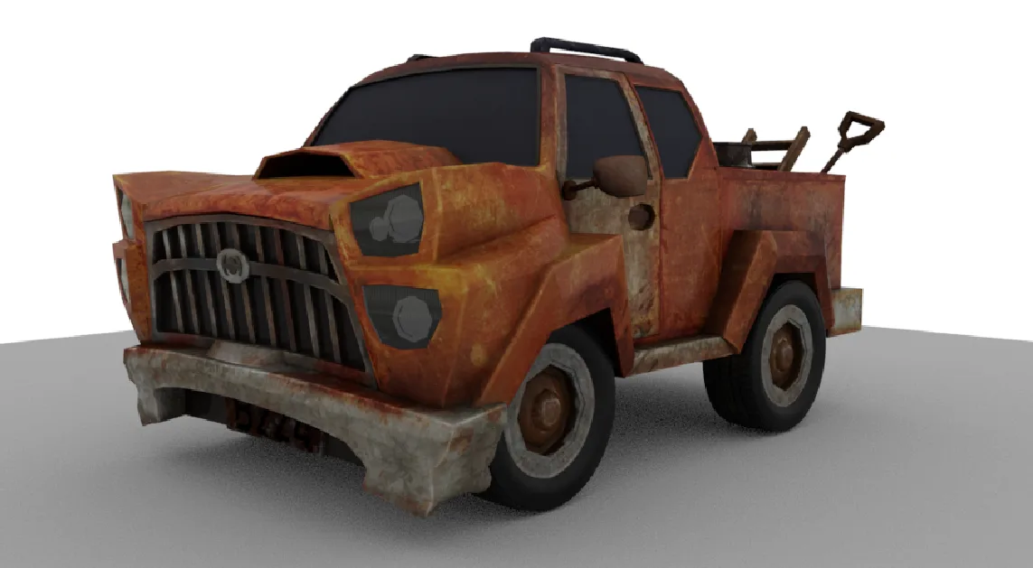 Rusty Truck rig for Maya