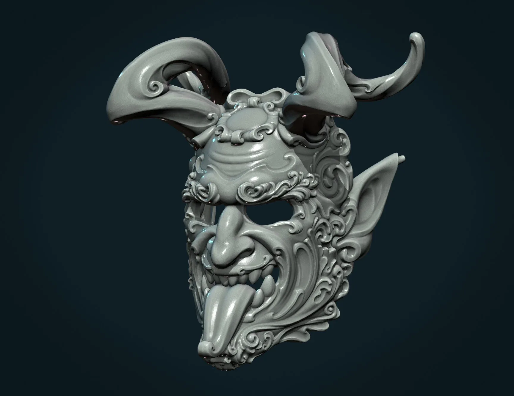 Demon Satyr Mask - 3D Print Ready