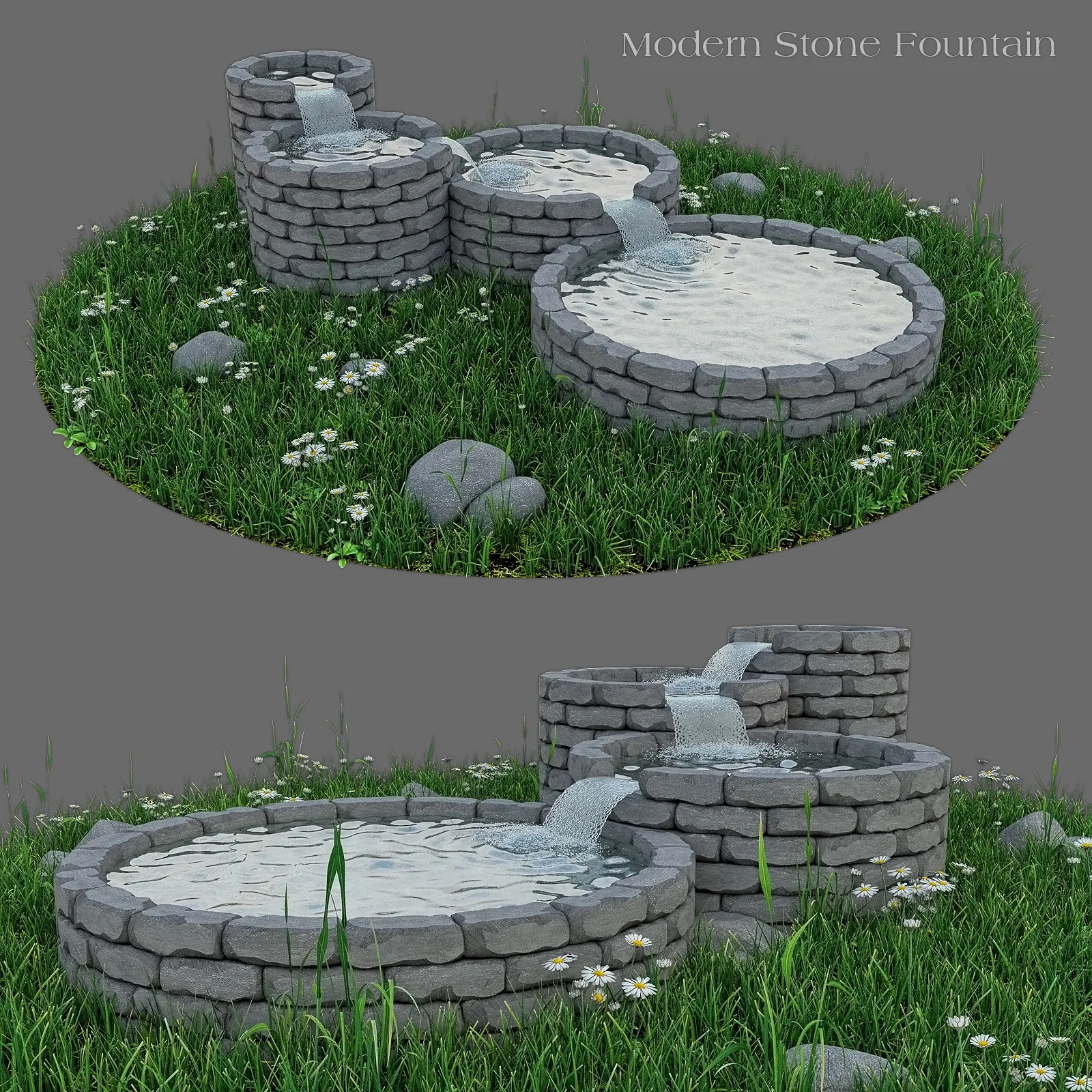 Modern Stone Fountain