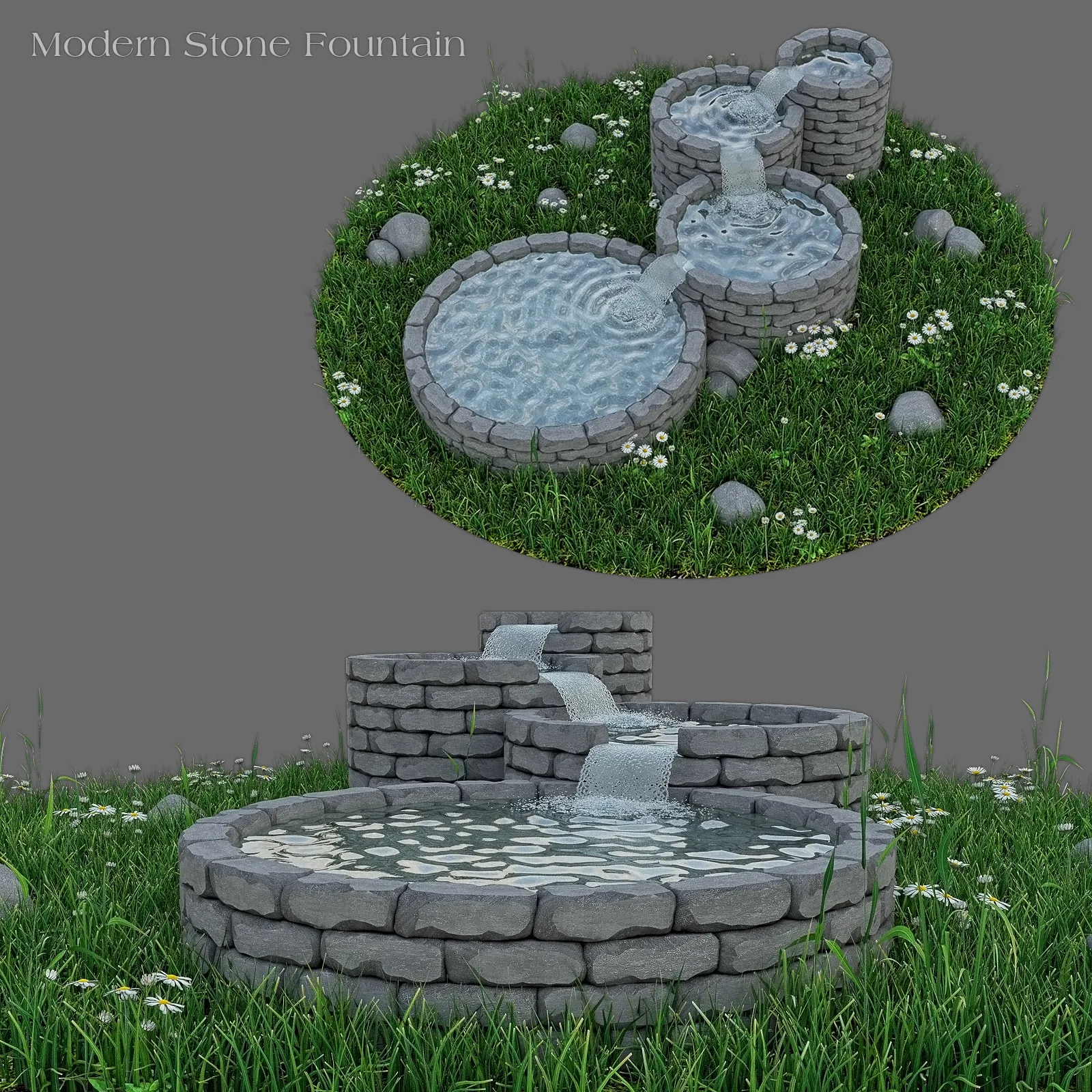 Modern Stone Fountain