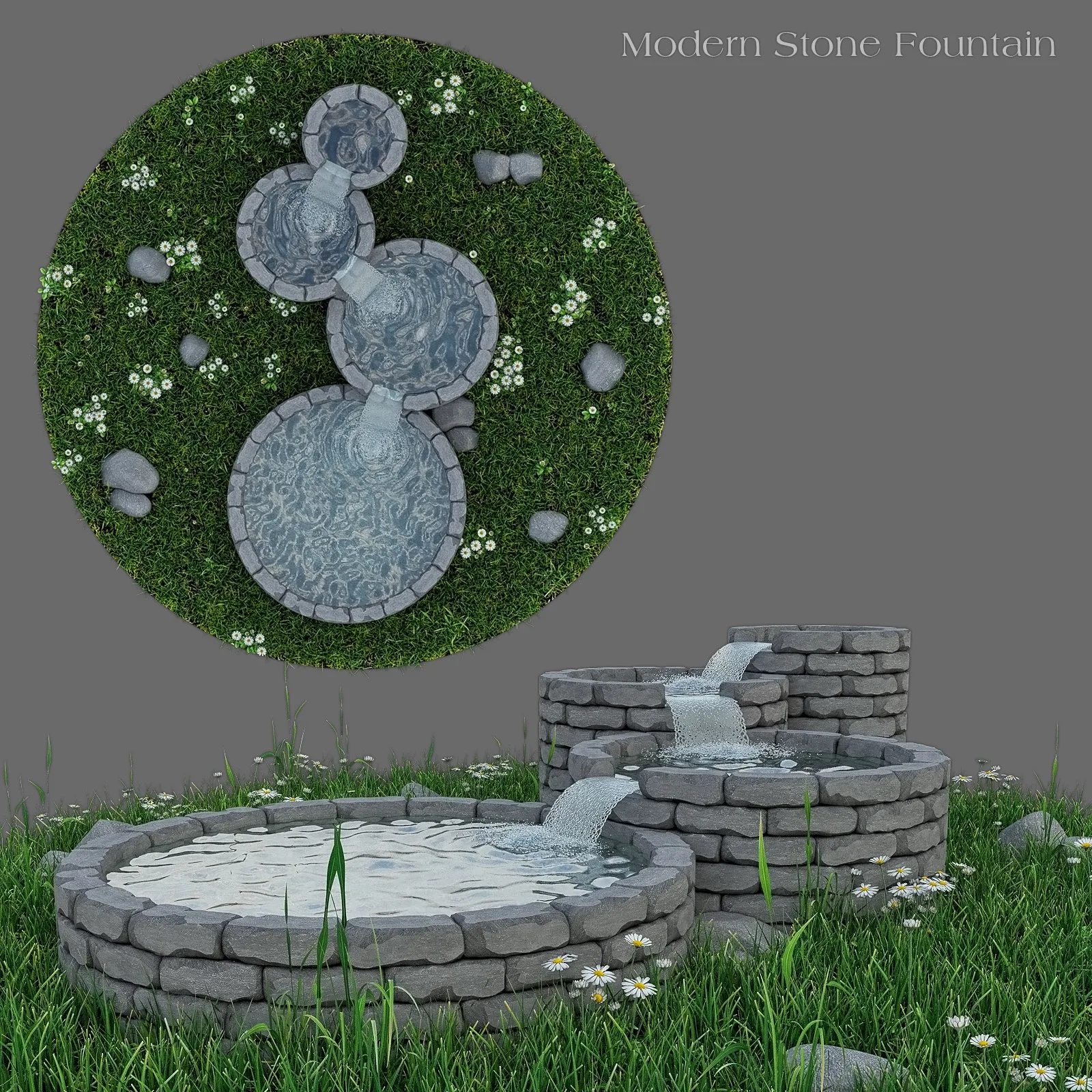 Modern Stone Fountain