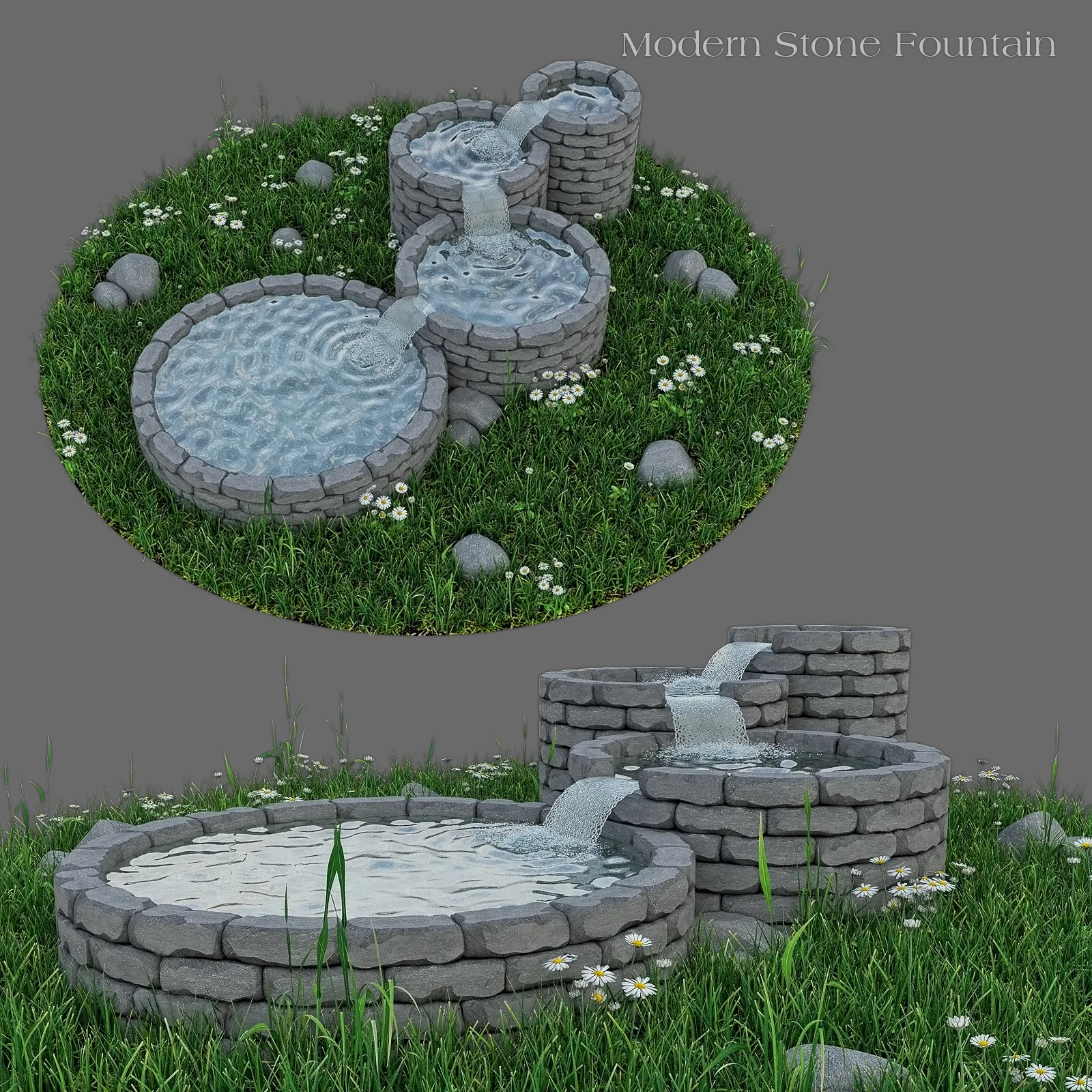 Modern Stone Fountain