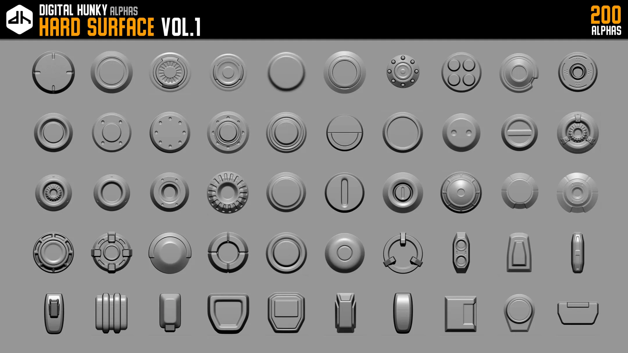 Hard Surface Alphas Vol.1