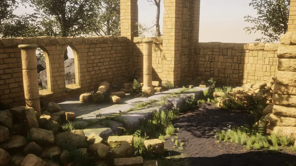 Ancient Ruins Game Environment in Blender