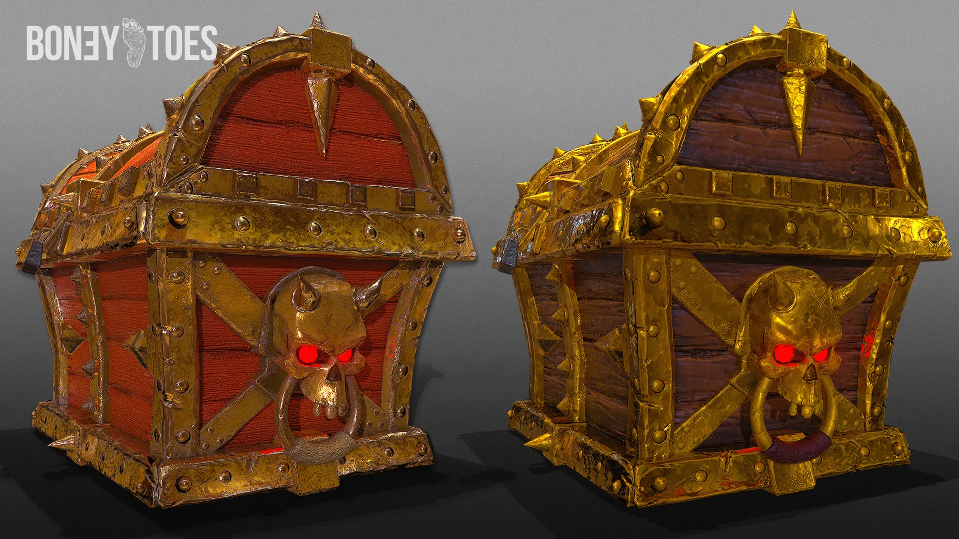 3D Pirate Chests - Game Ready