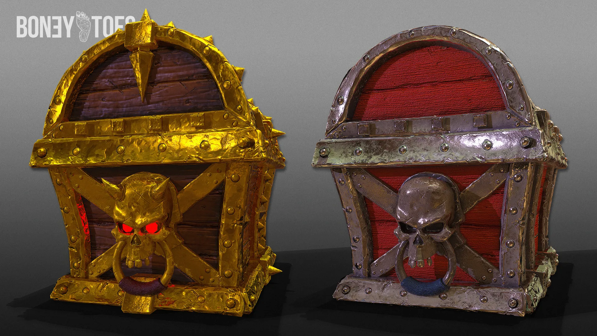 3D Pirate Chests - Game Ready