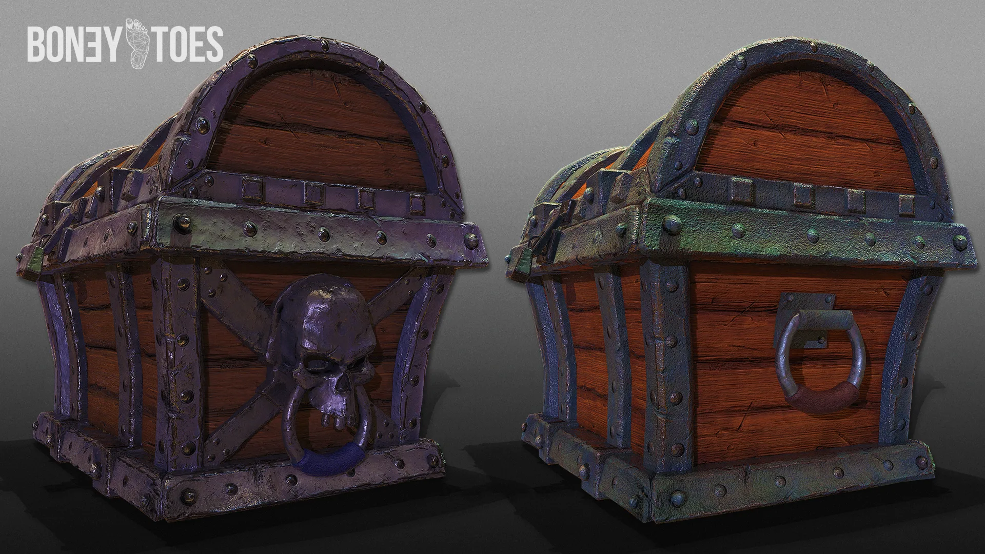 3D Pirate Chests - Game Ready