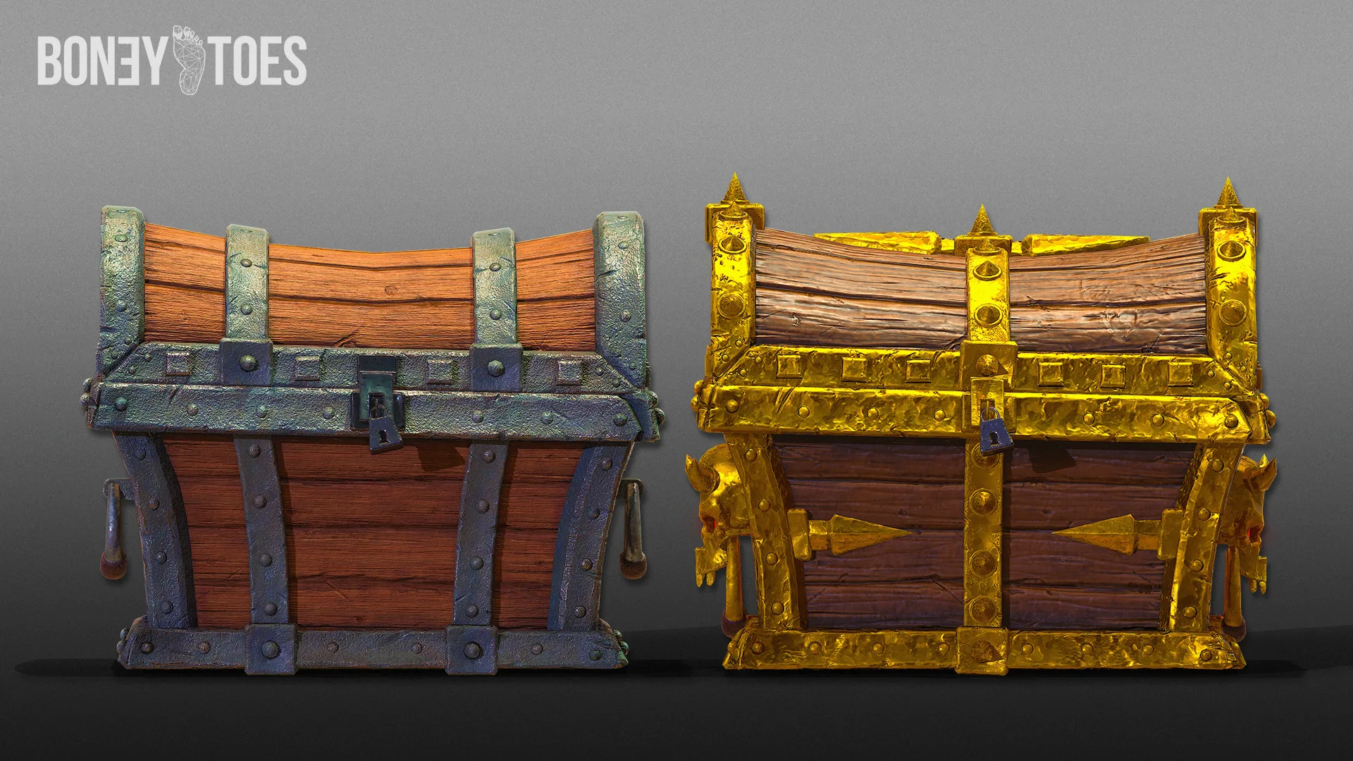 3D Pirate Chests - Game Ready