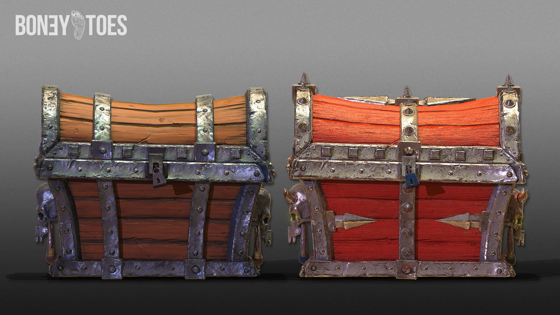 3D Pirate Chests - Game Ready