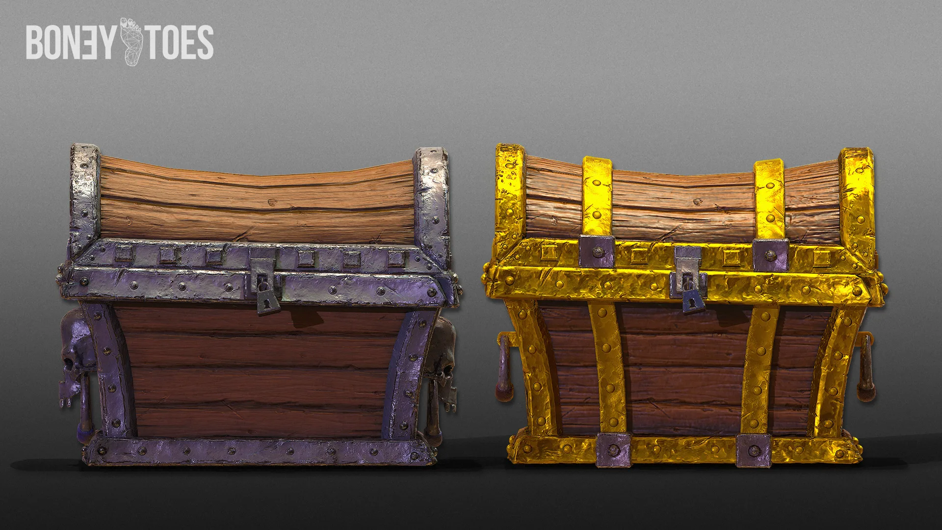 3D Pirate Chests - Game Ready