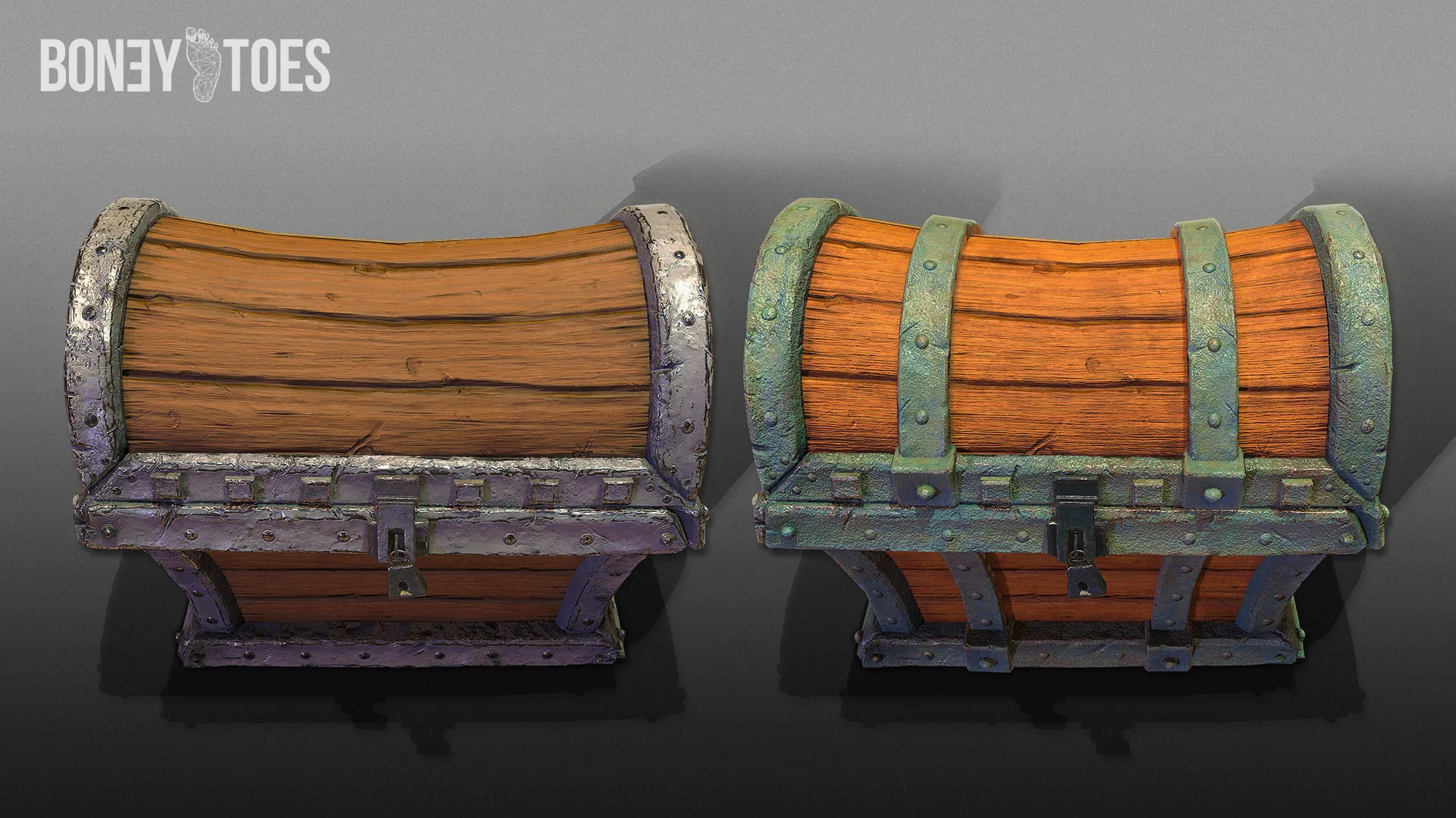 3D Pirate Chests - Game Ready