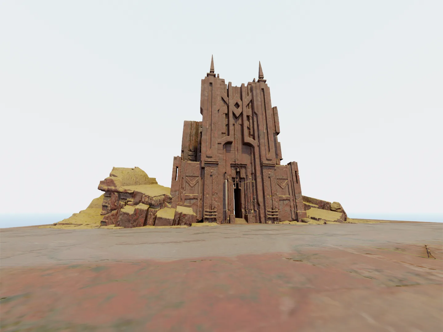 Brutalist Fantasy Ruins 3D Kit