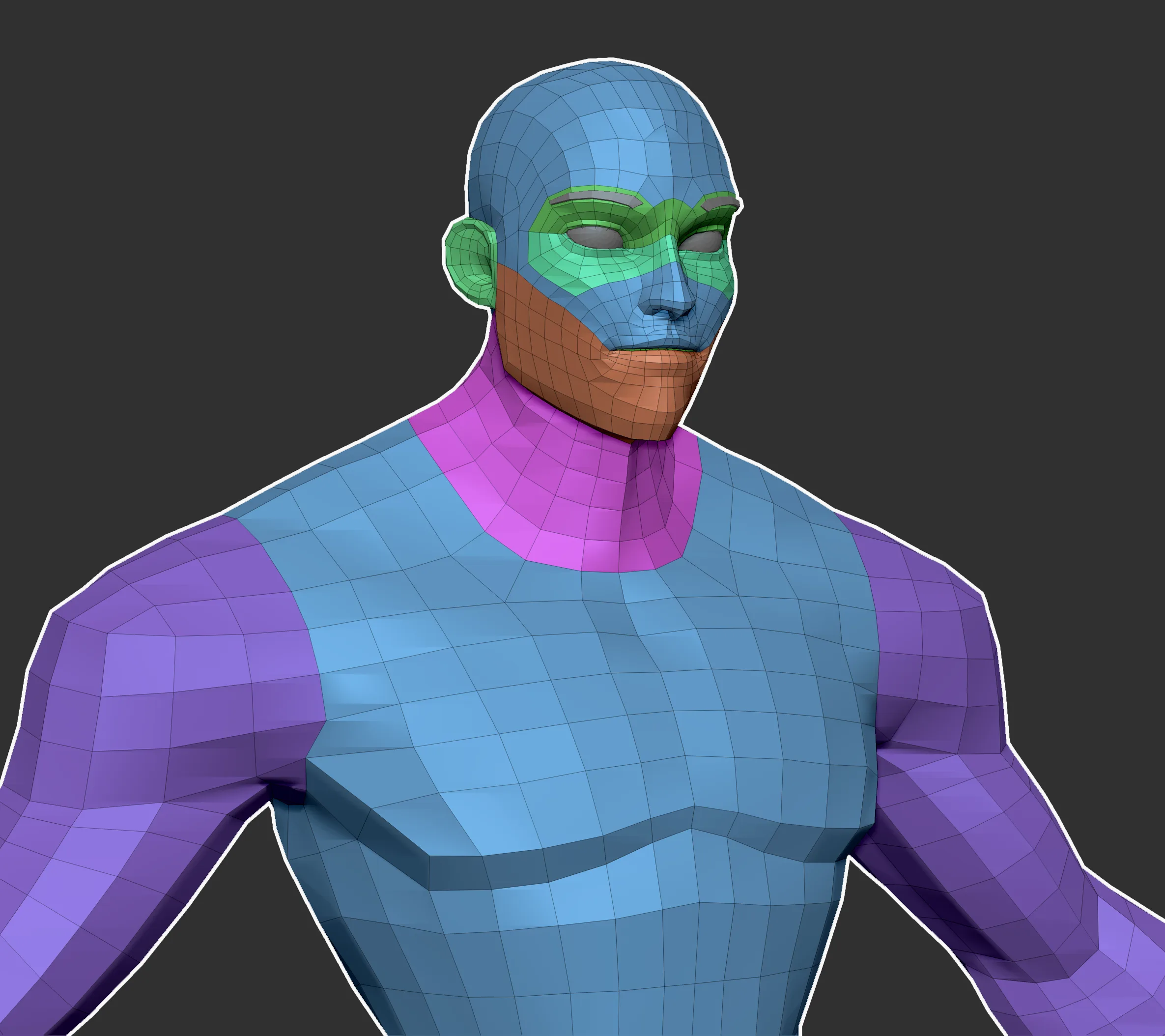 Stylized Male Base Mesh Flippednormals