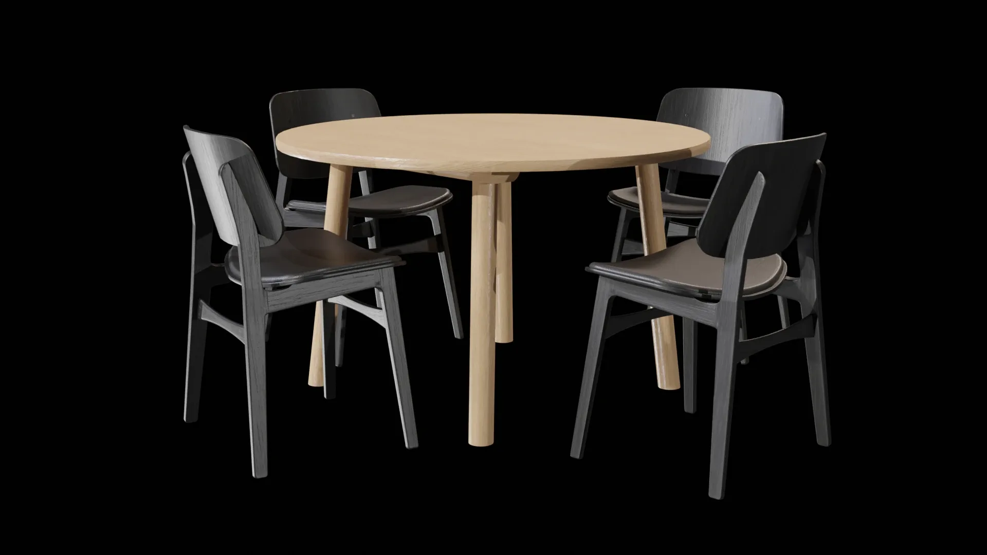 Dining Set V04 - Taro Table & Soborg Chair