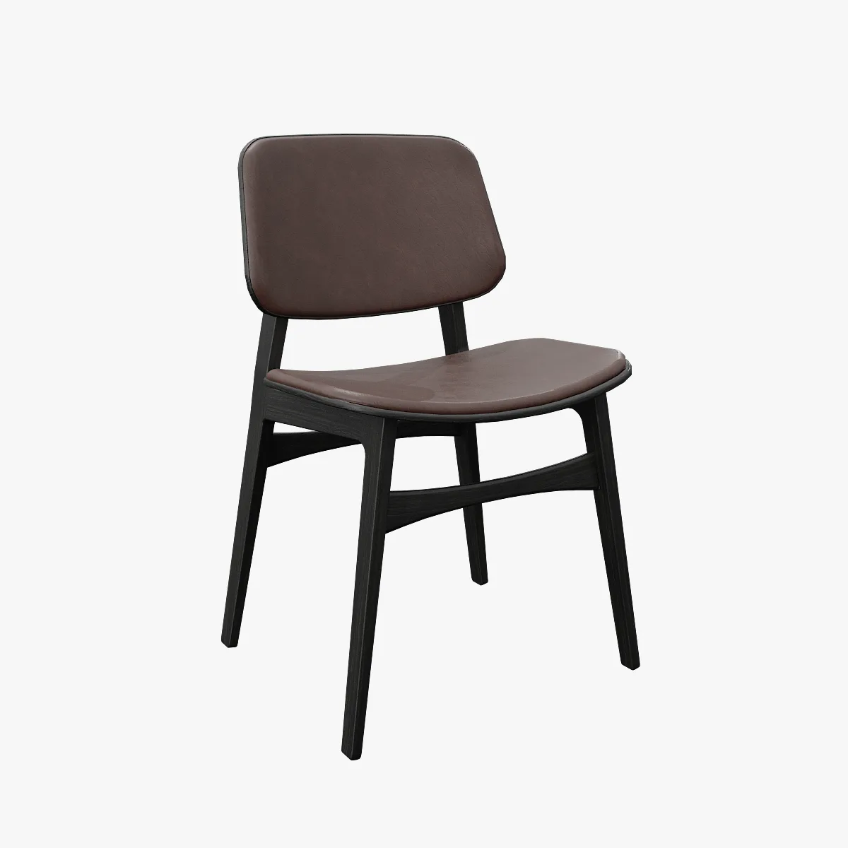 Soborg Chair Model-3052 Leather 96 & Black Wood