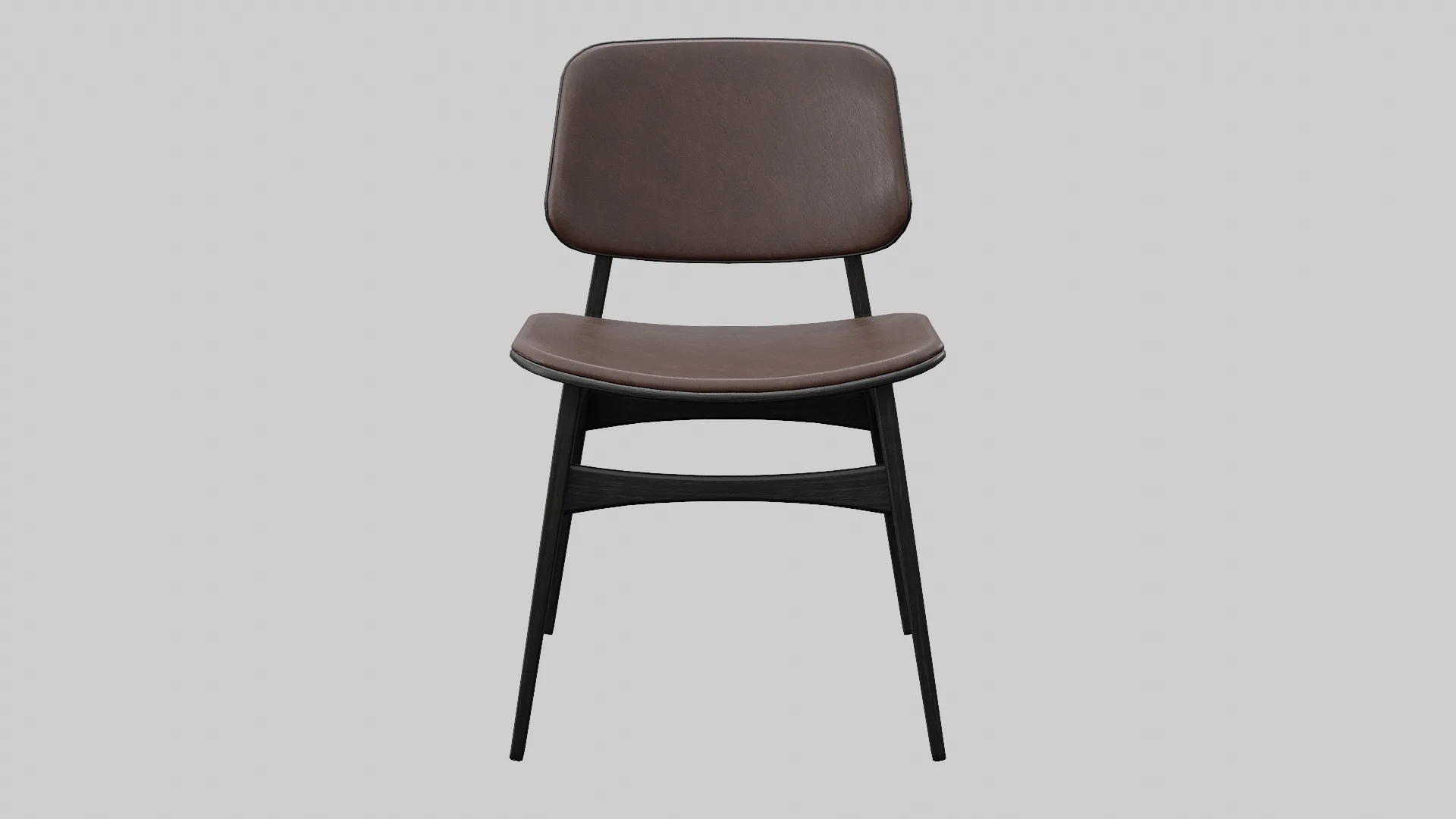 Soborg Chair Model-3052 Leather 96 & Black Wood