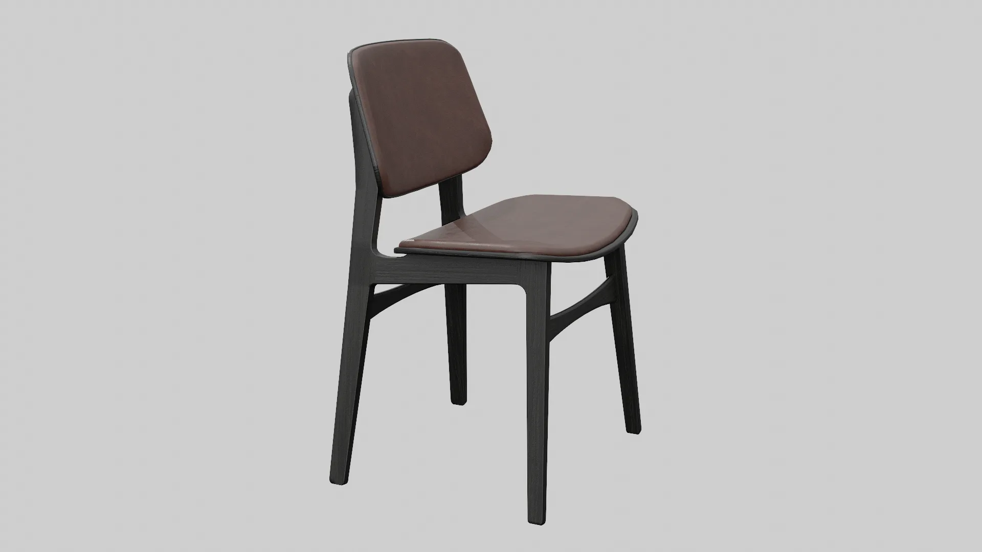 Soborg Chair Model-3052 Leather 96 & Black Wood