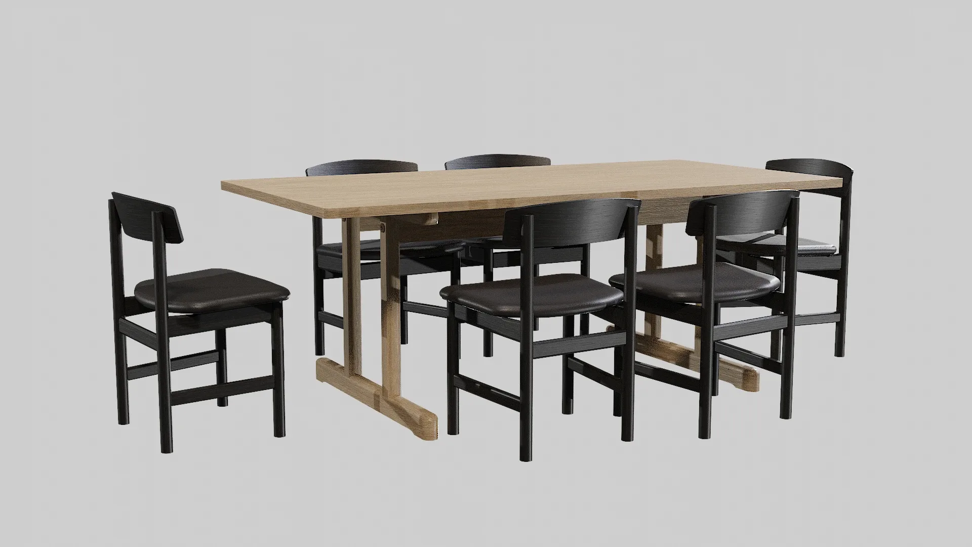 DiningSet-V-01Mogensen Table 6286,MogensenChair 3236