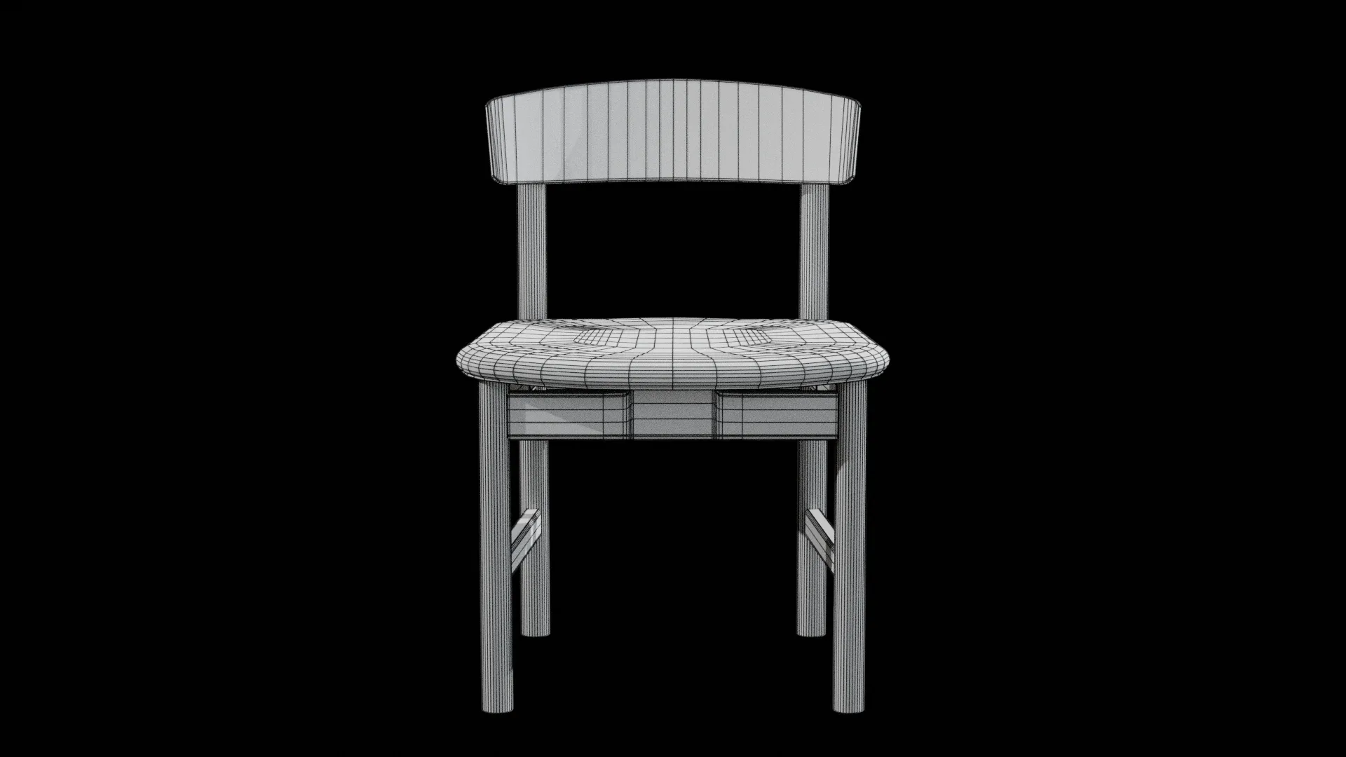 Mogensen Chair Model-3236 Black lacquered