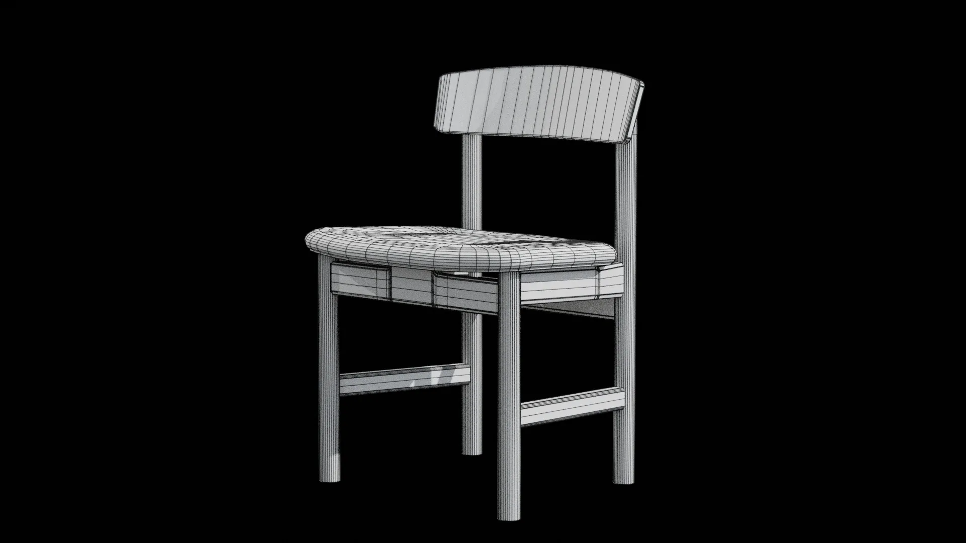 Mogensen Chair Model-3236 Black Lacquered