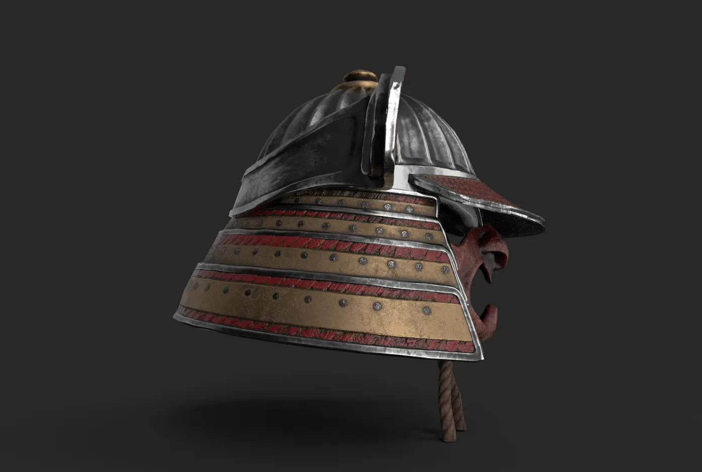 Kabuto Low-poly 3D Model