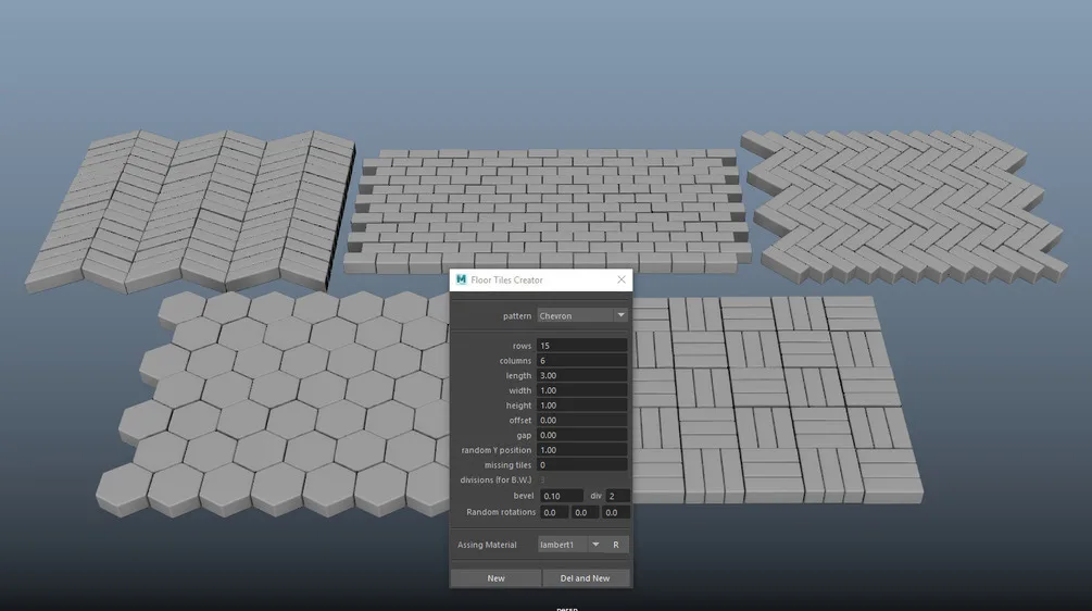 Floor Pattern Generator for Maya