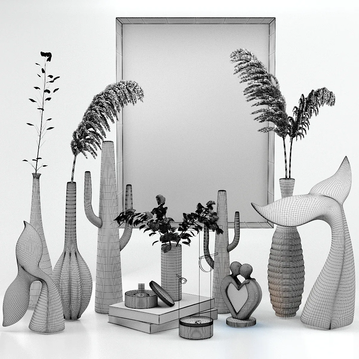 Decor Set No2 - by Metal Saguaro Cactus Sculpture