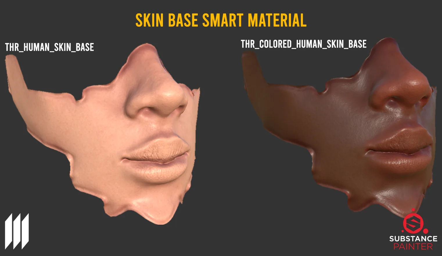 Human Skin Base Smart Material For Substance Painter