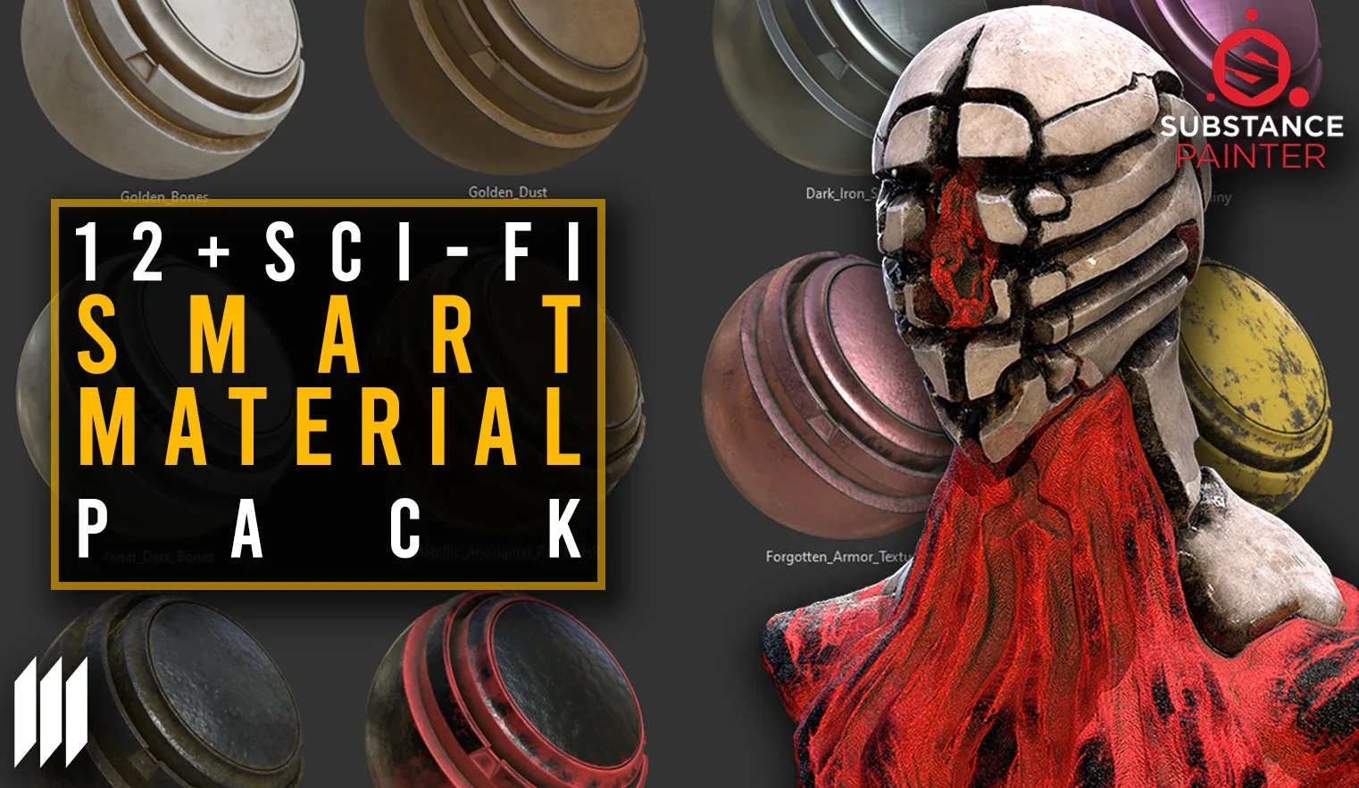 12 Creatures/Sci-fi Smart Materials Pack for Substance Painter