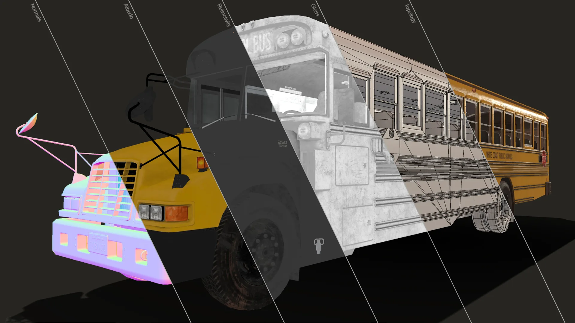 School Bus - Low Poly