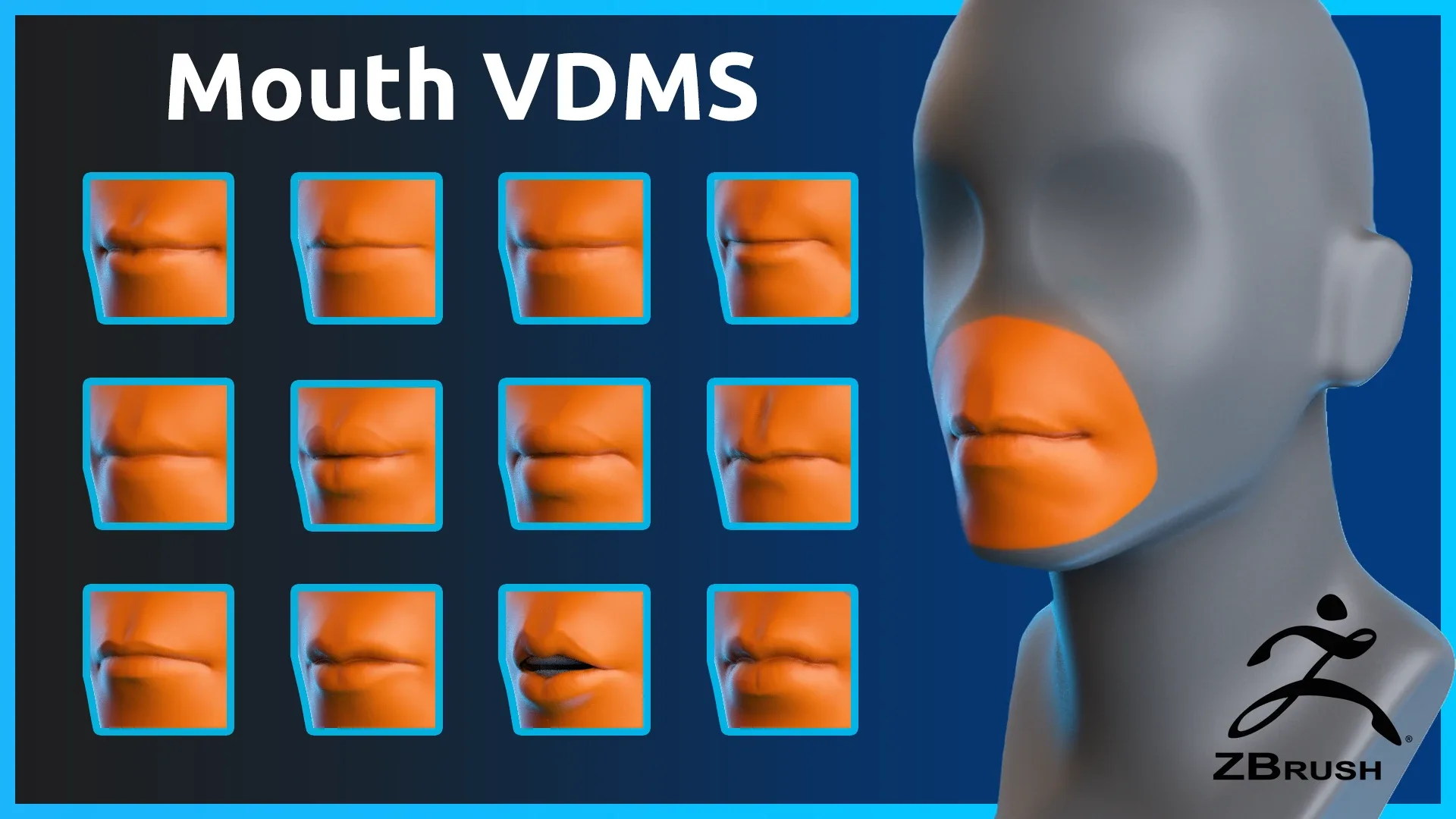 ZBrush - 14 Mouth VDM Brushes