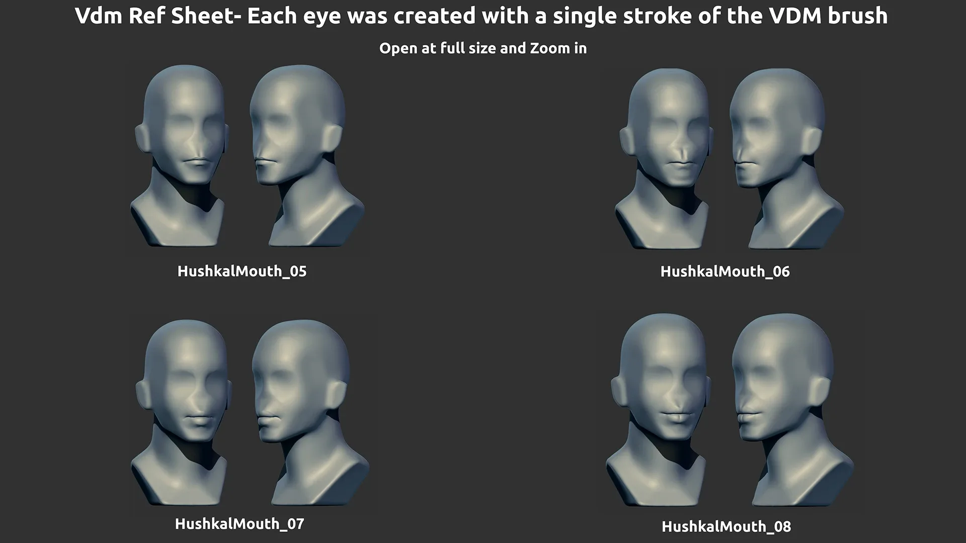 ZBrush - 14 Mouth VDM Brushes