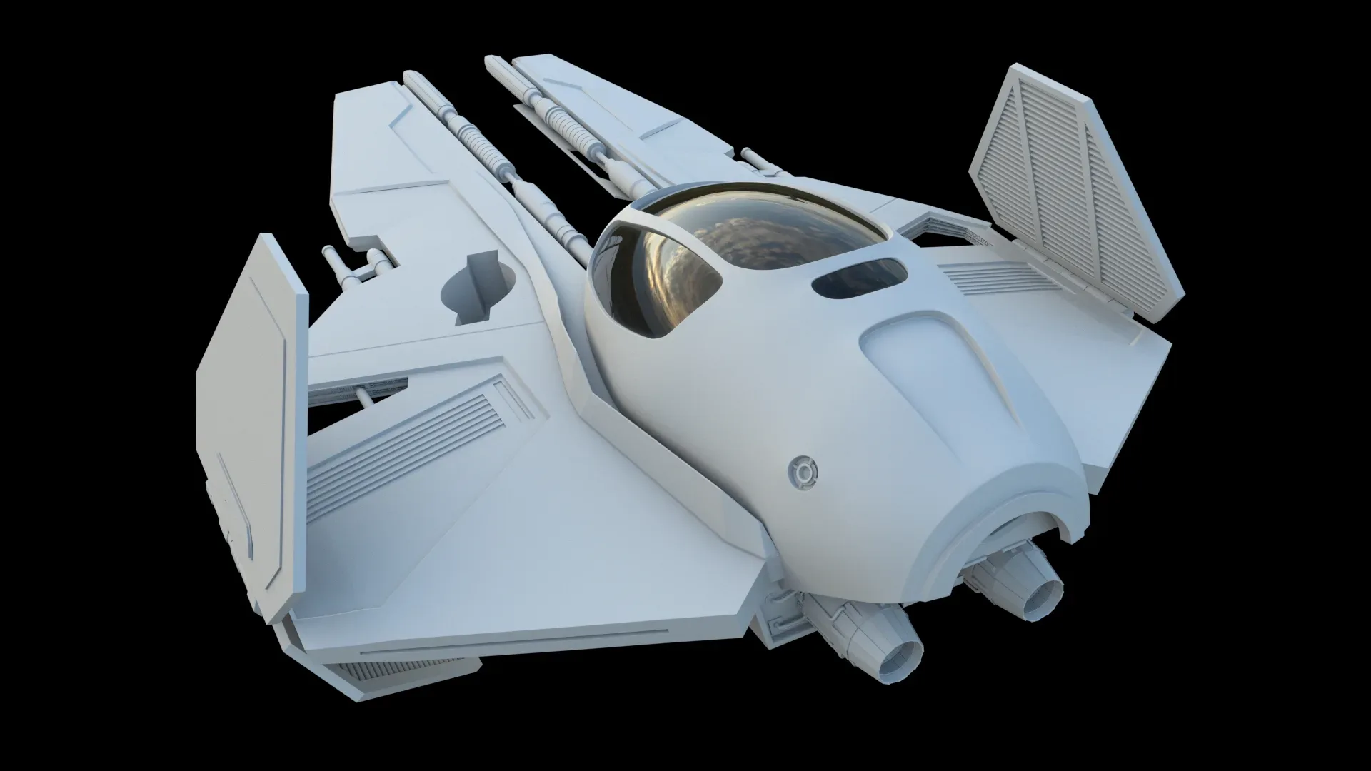 Jedi Fighter Eta-02 High Poly