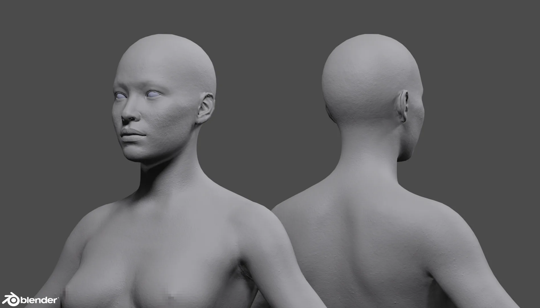 Female Custom Basemesh Lowpoly for Blender