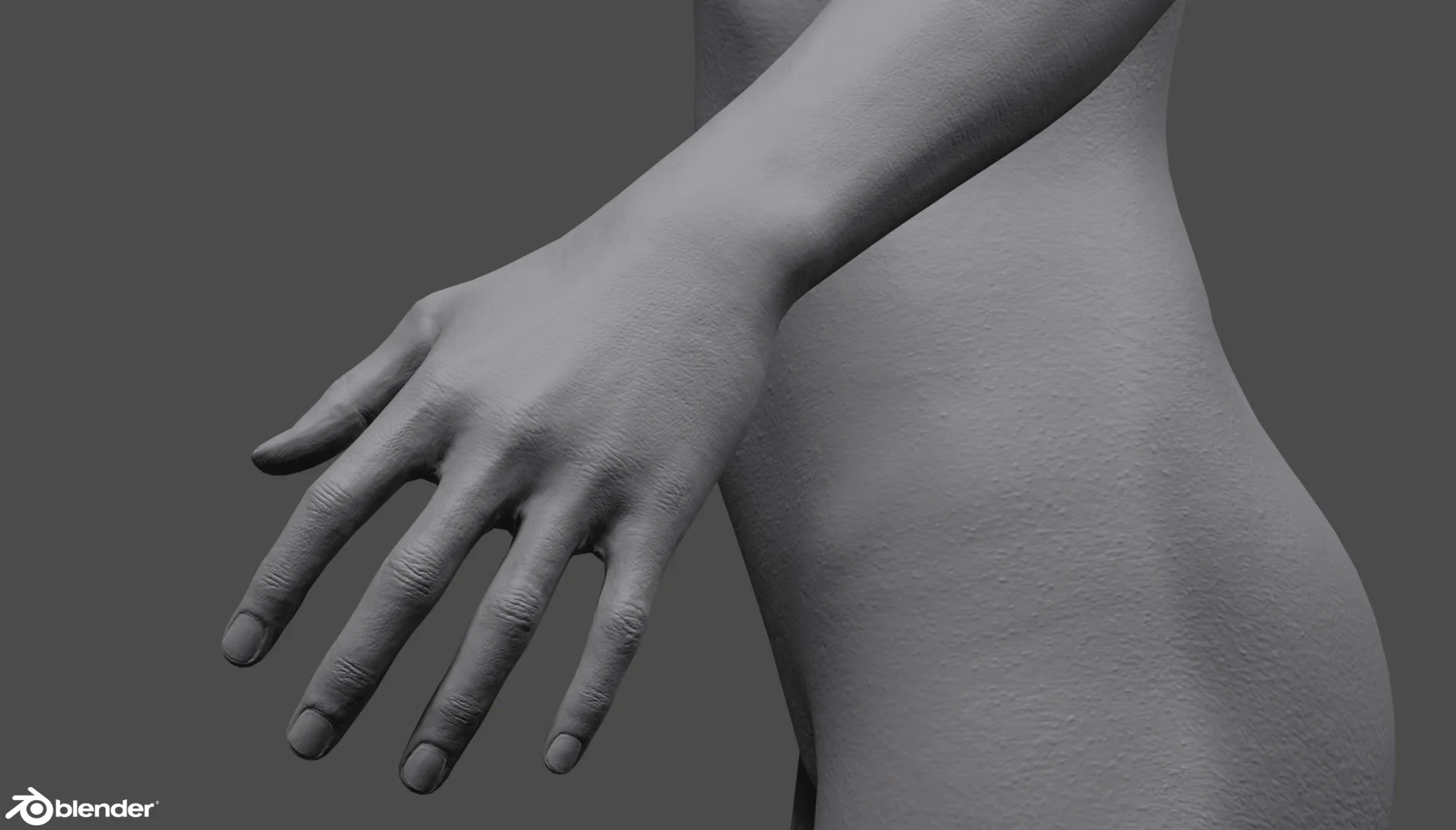 Female Custom Basemesh Lowpoly for Blender