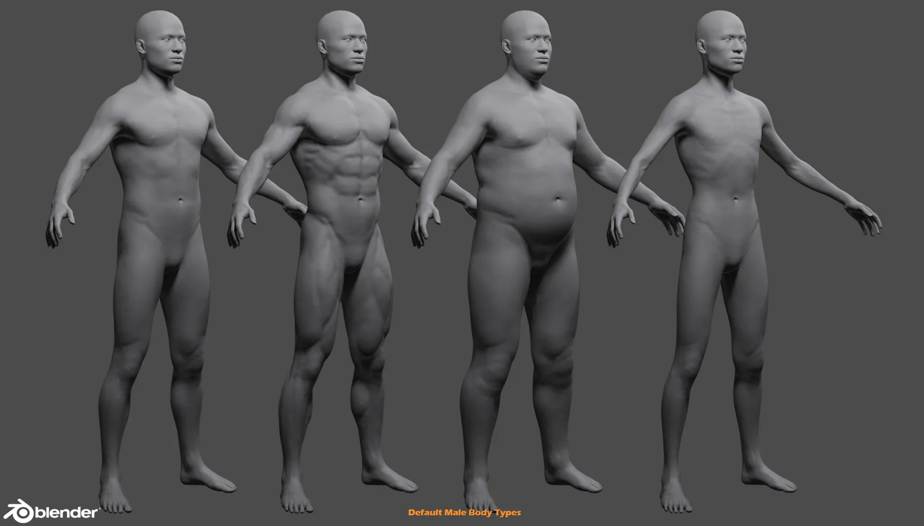 Male Custom Basemesh Lowpoly For Blender