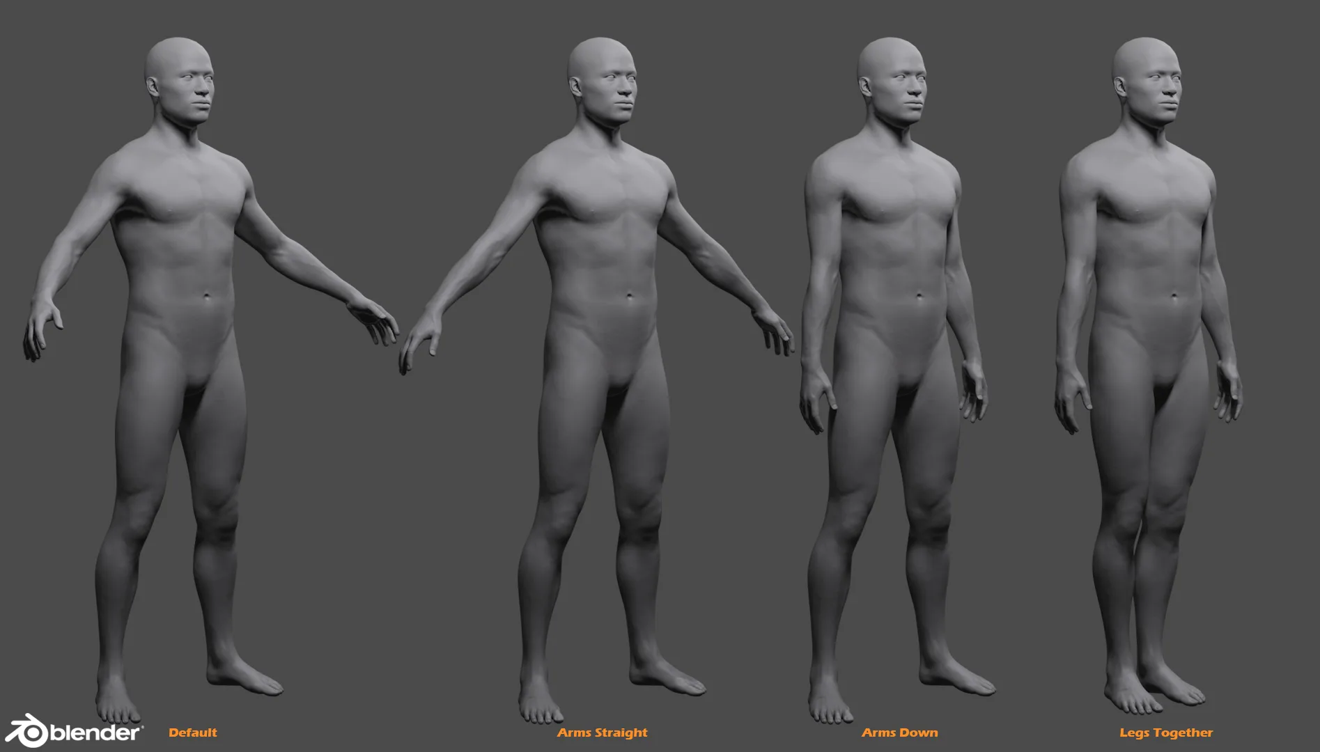 Male Custom Basemesh Lowpoly For Blender