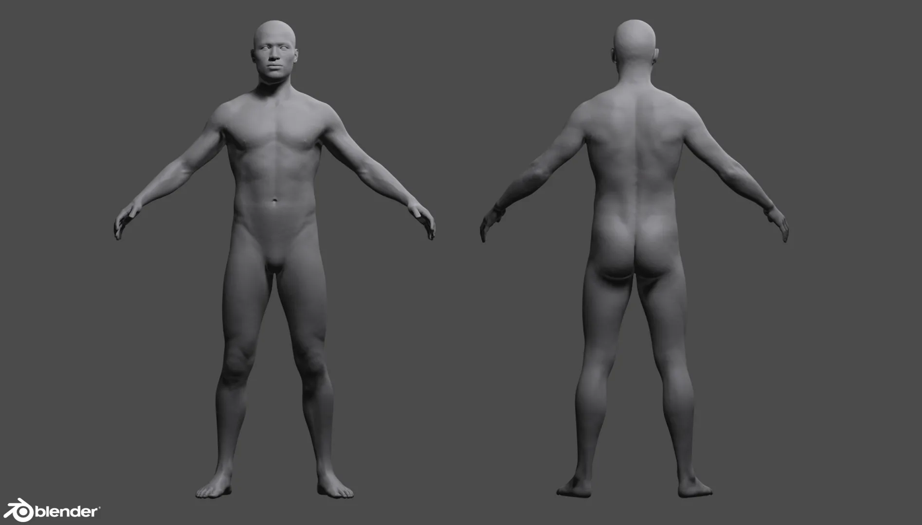 Male Custom Basemesh Lowpoly For Blender