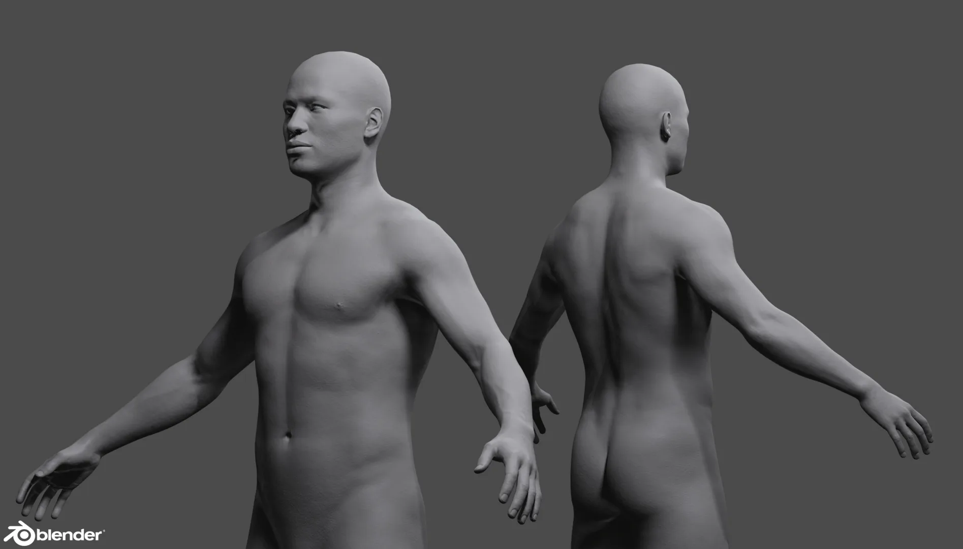 Male Custom Basemesh Lowpoly For Blender