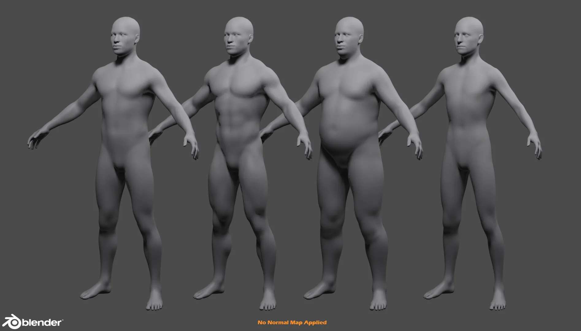 Male Custom Basemesh Lowpoly For Blender