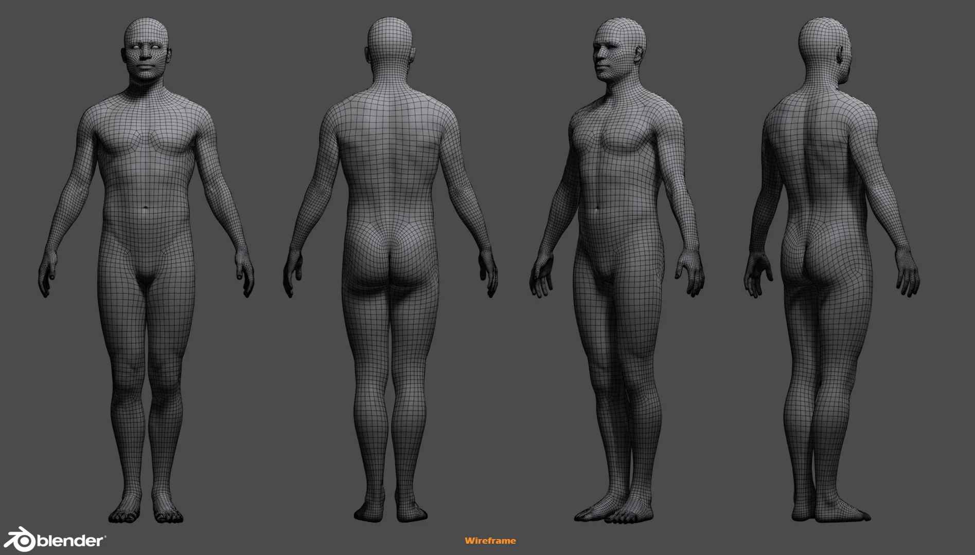 Male Custom Basemesh Lowpoly For Blender