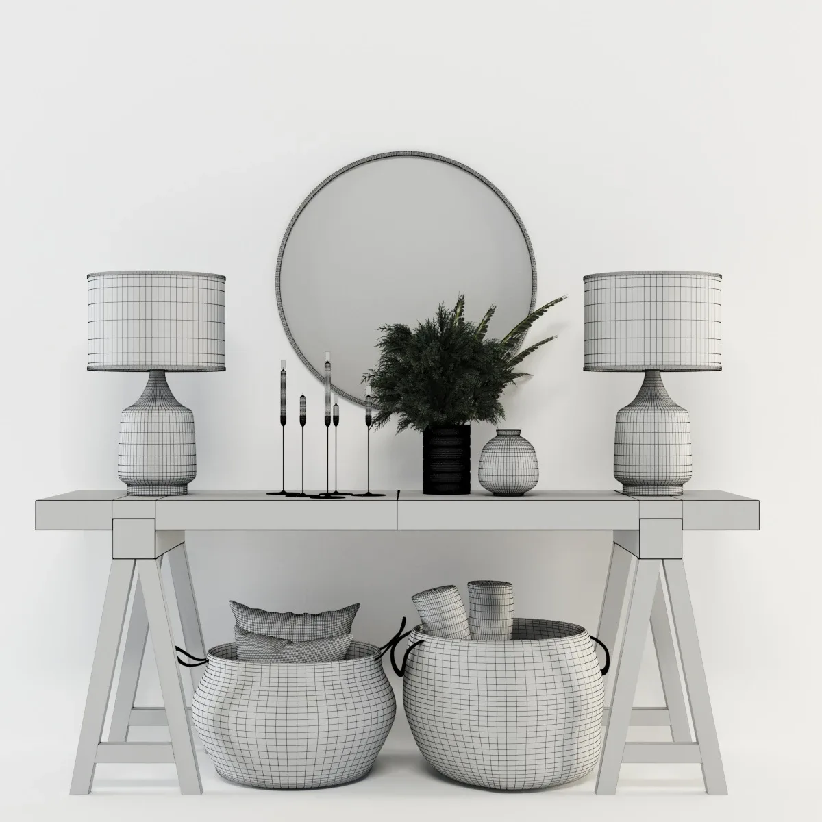 Decorative Wooden Console