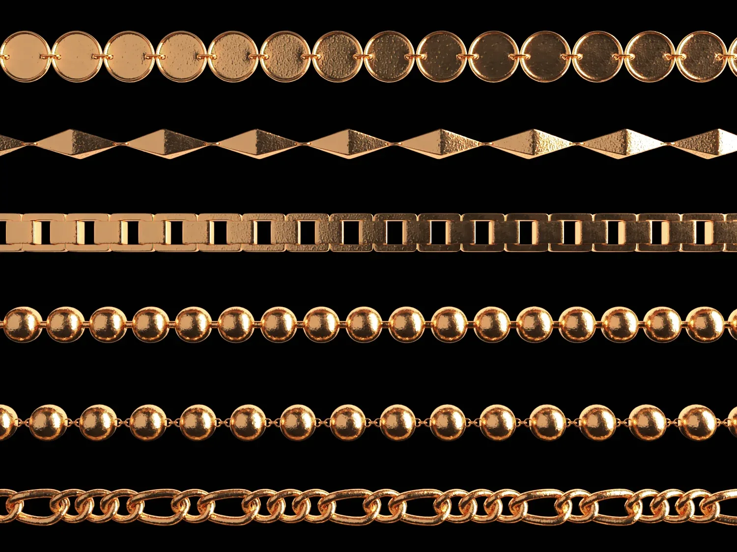 30 IMM Chain Curve Brush (ZBrush, 3DSMax, Mesh)