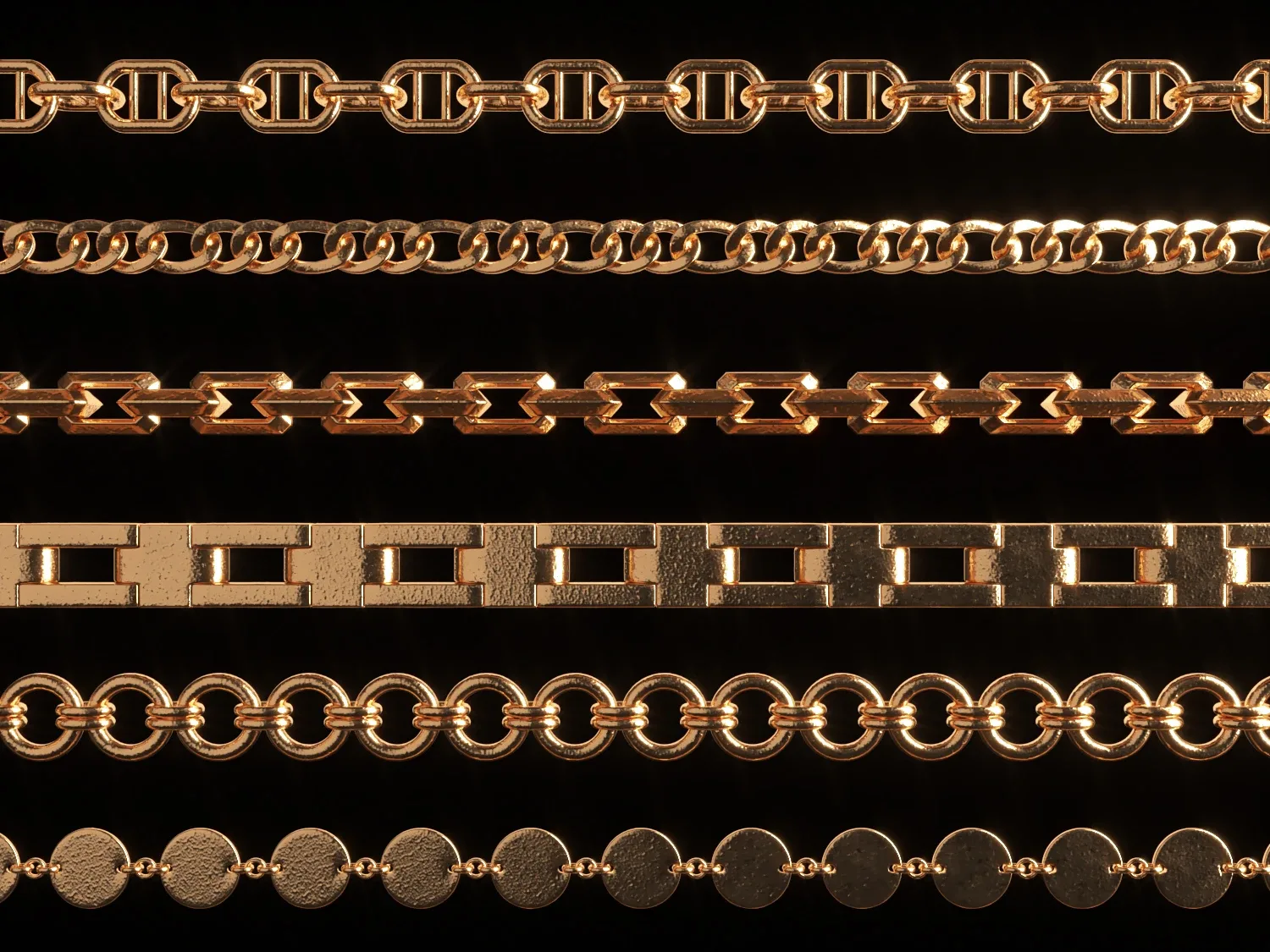 30 IMM Chain Curve Brush (ZBrush, 3DSMax, Mesh)