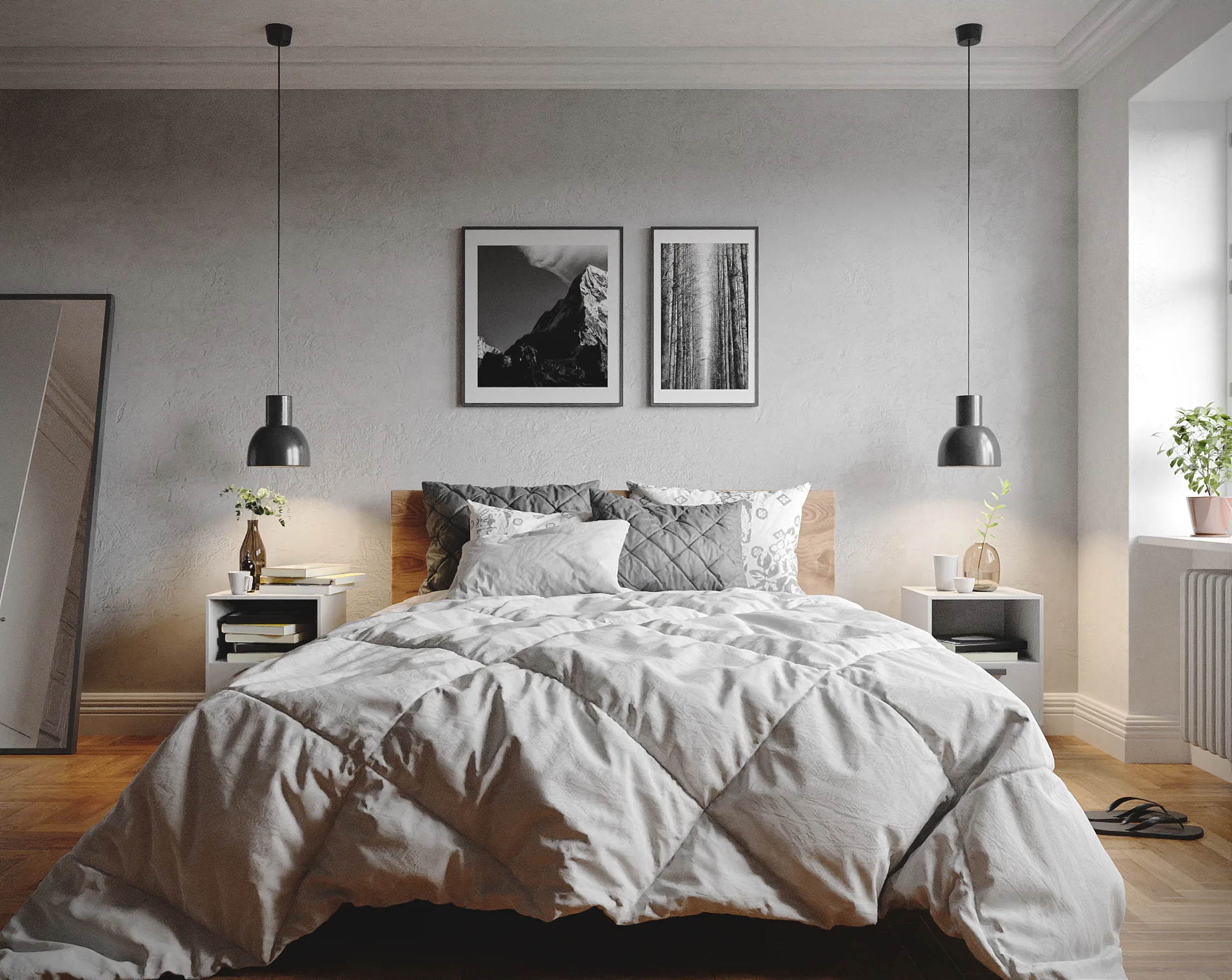Scandinavian Bedroom 01 - Blender 2.83