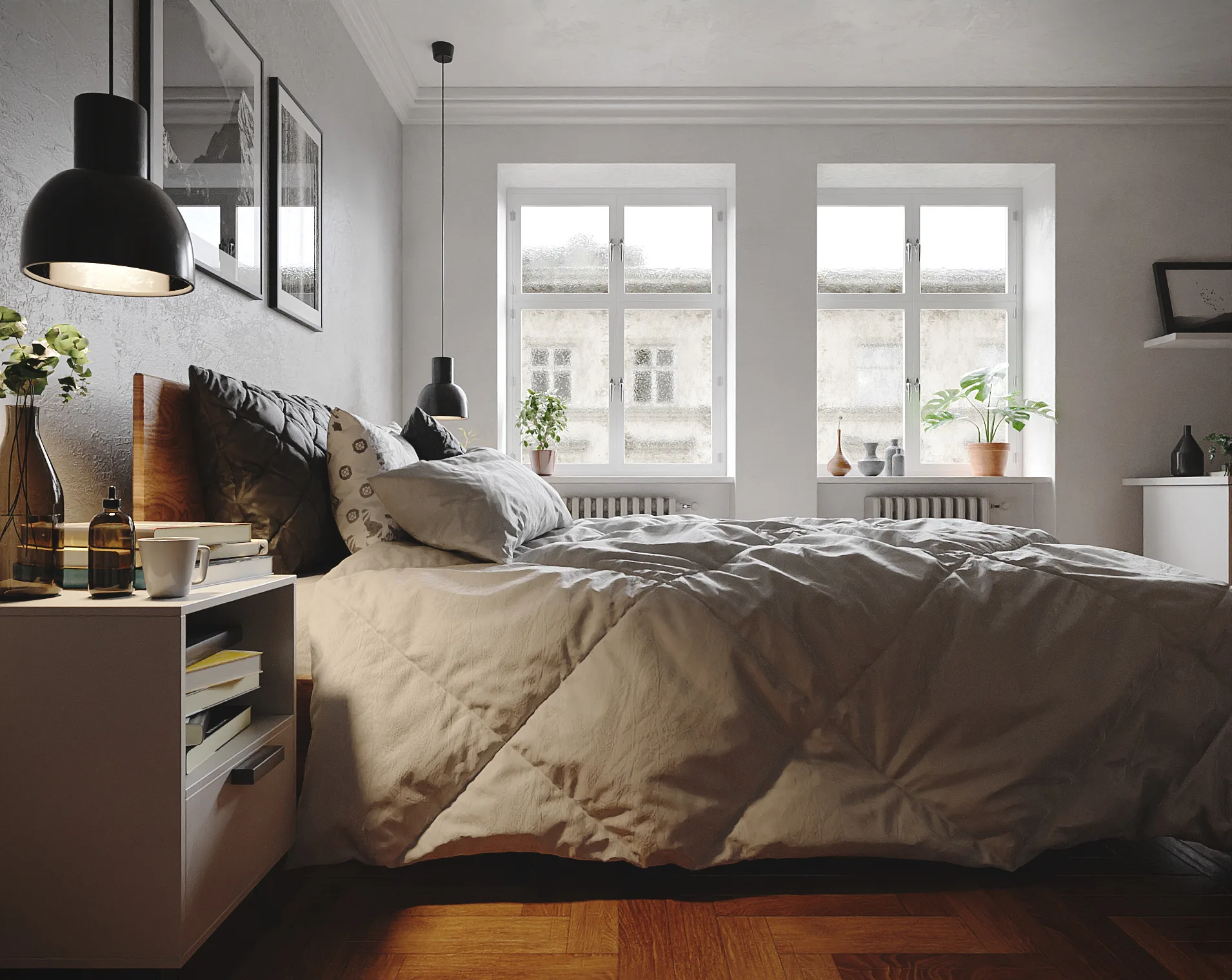 Scandinavian Bedroom 01 - Blender 2.83