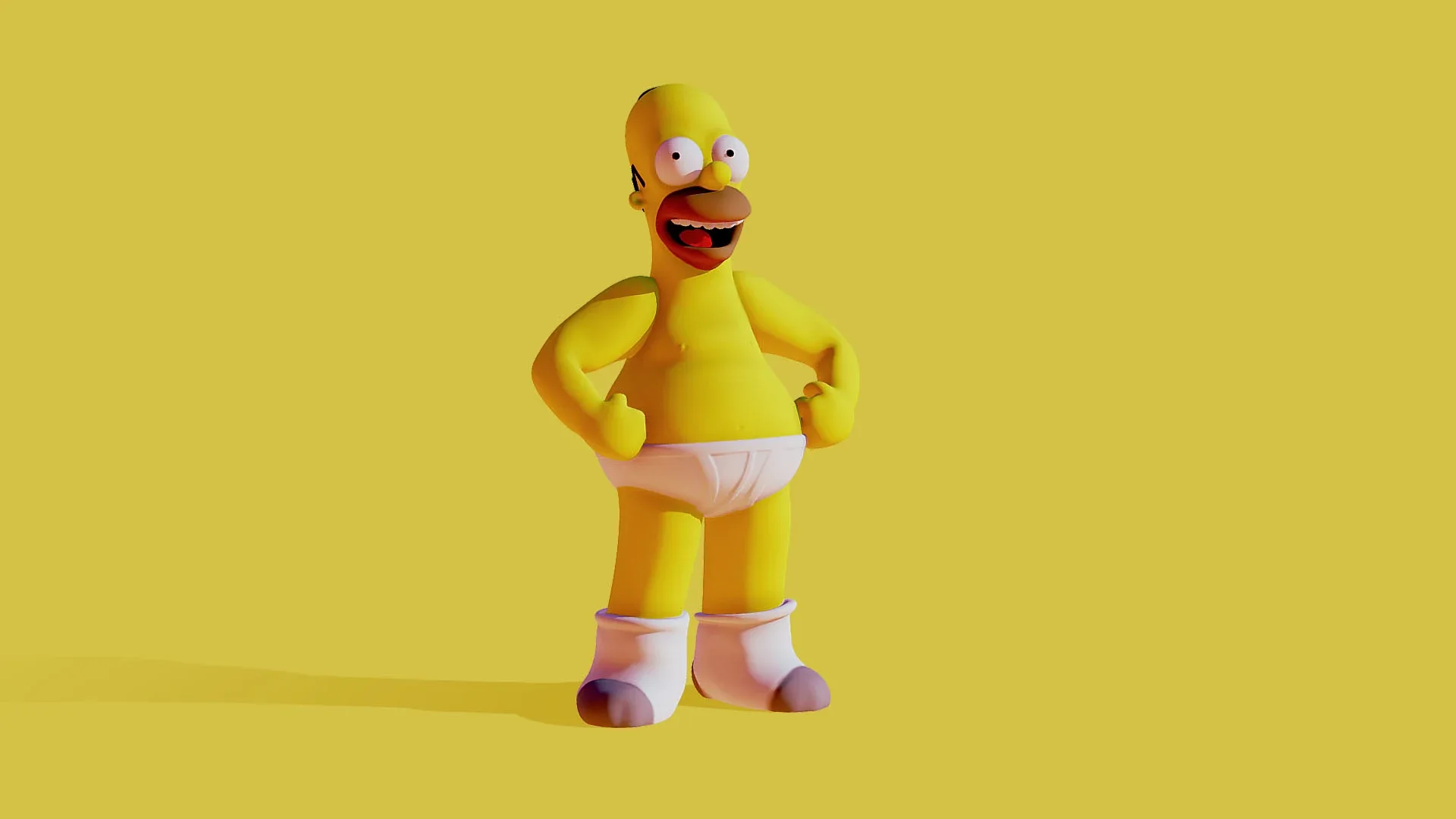 Homer 3D in Underwear (Printable)